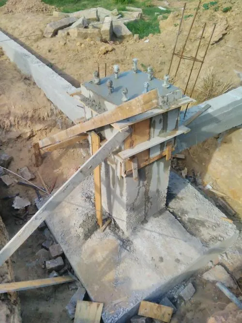 Fundação com concretagem finalizada